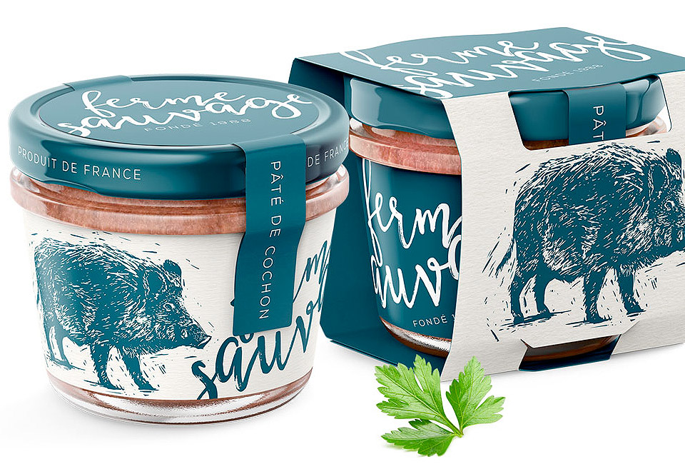 ferme sauvage illustration packaging design