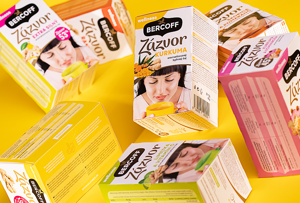 bercoff tea zazvor packaging intro