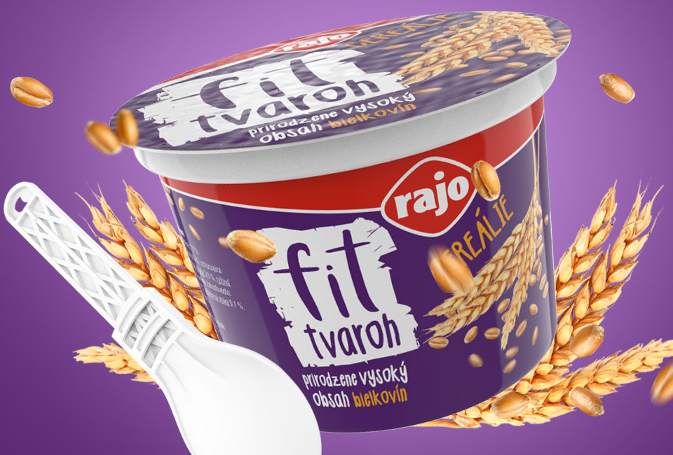 packaging rajo fit tvaroh cereales intro