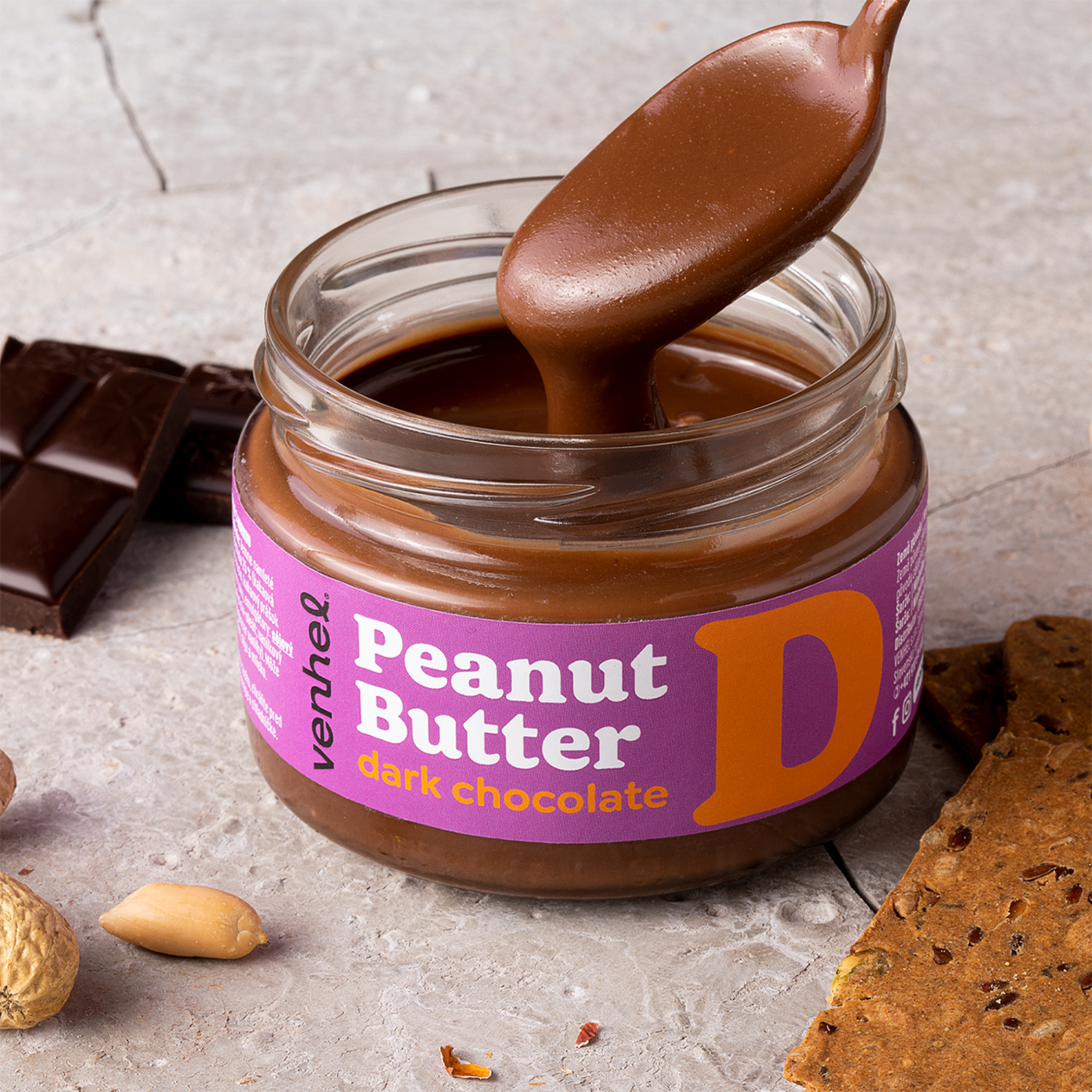 venhel packaging peanut butter dark