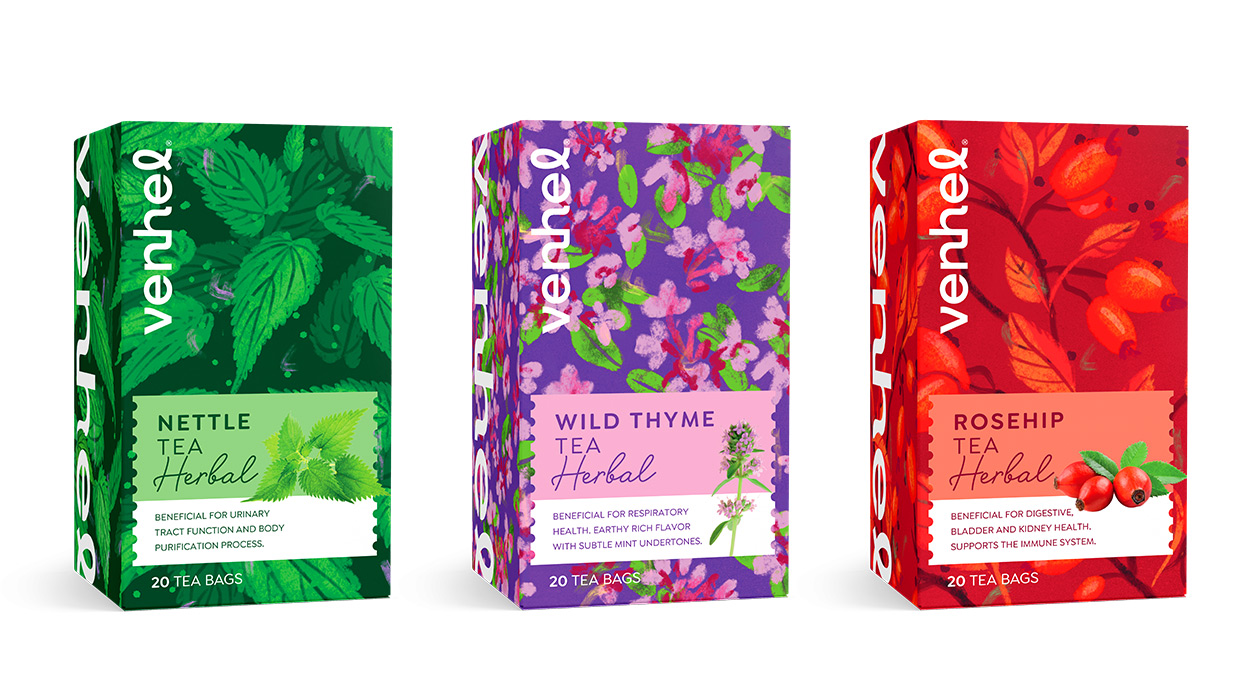 venhel tea herbal packaging