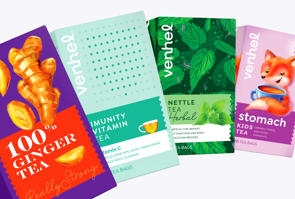 venhel tea packaging intro