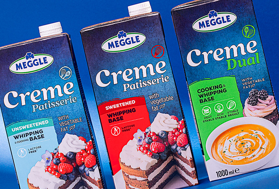 meggle creme packaging design intro