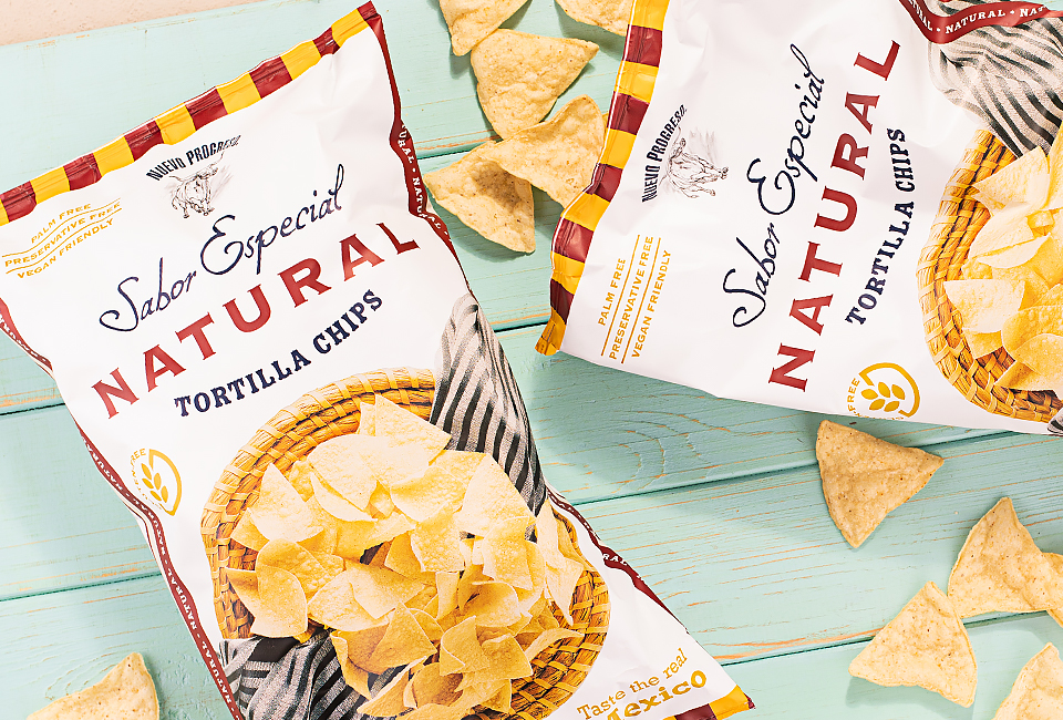 nuevo progreso tortilla chips packaging intro