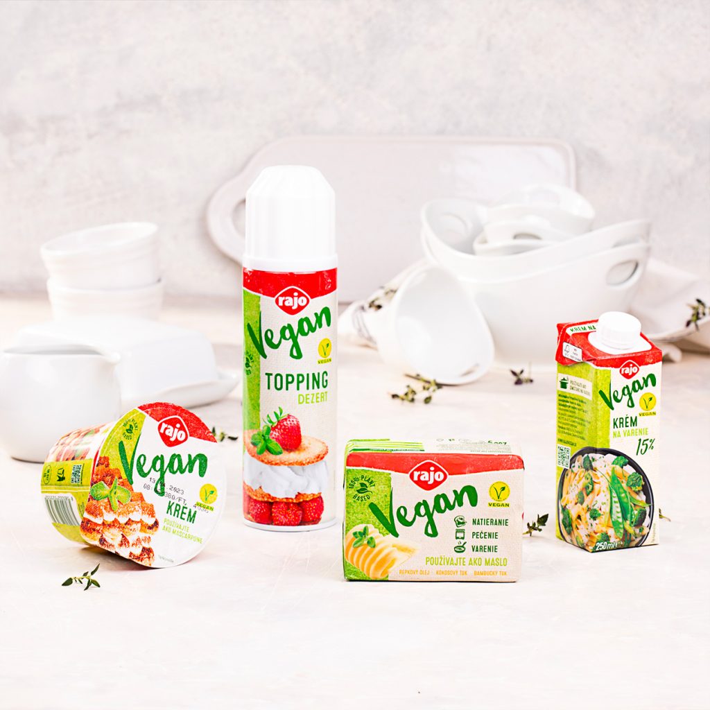 Packaging design for the new Rajo Vegan range MAISON D'IDÉE Prague