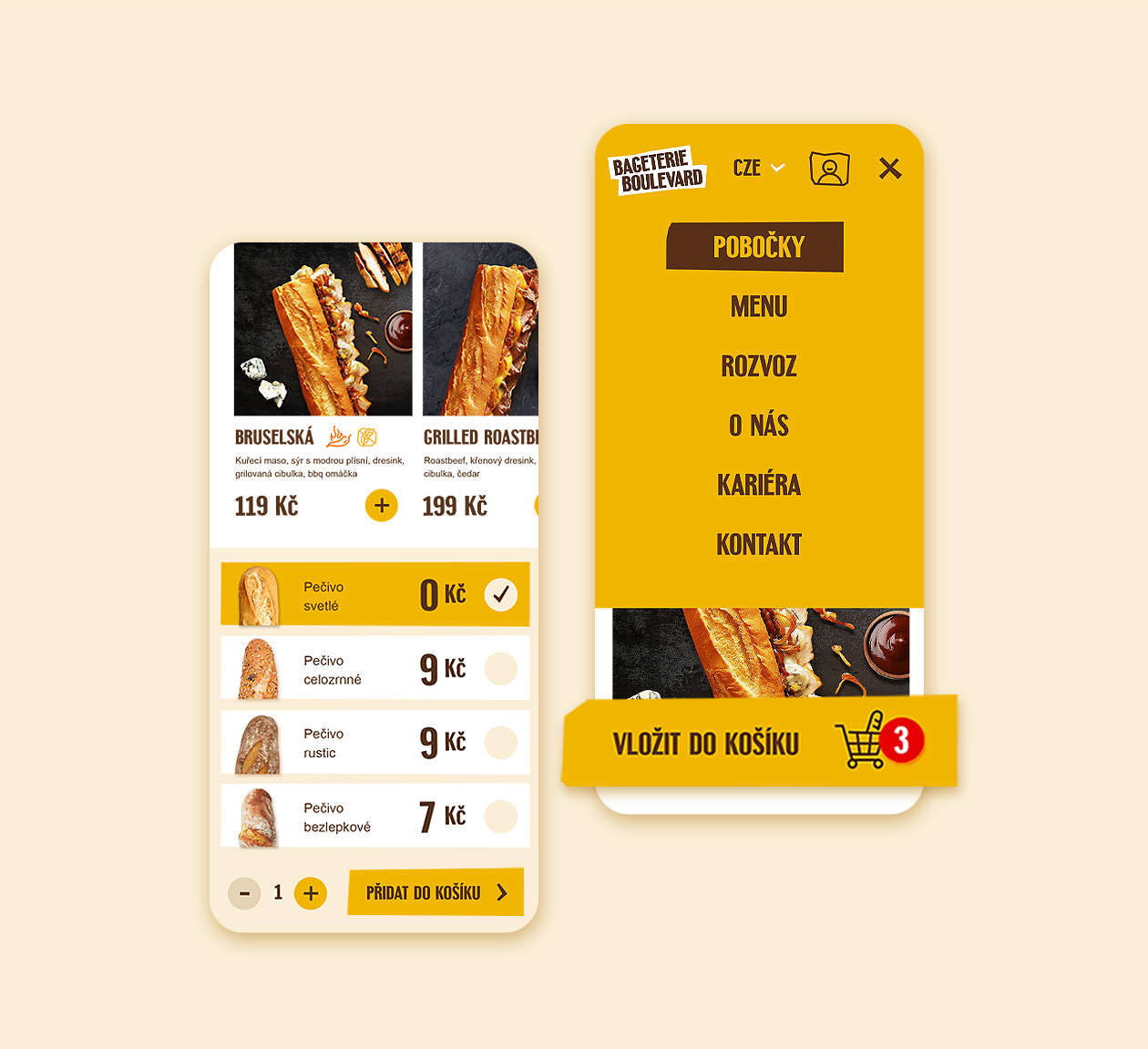 bageterie boulevard food delivery app design ui ux