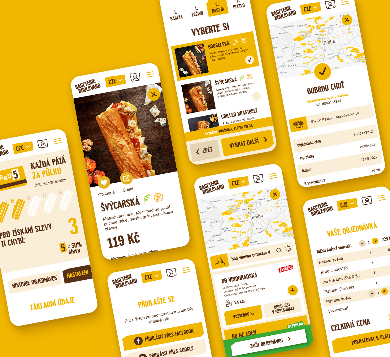 bageterie boulevard food delivery app design ui ux