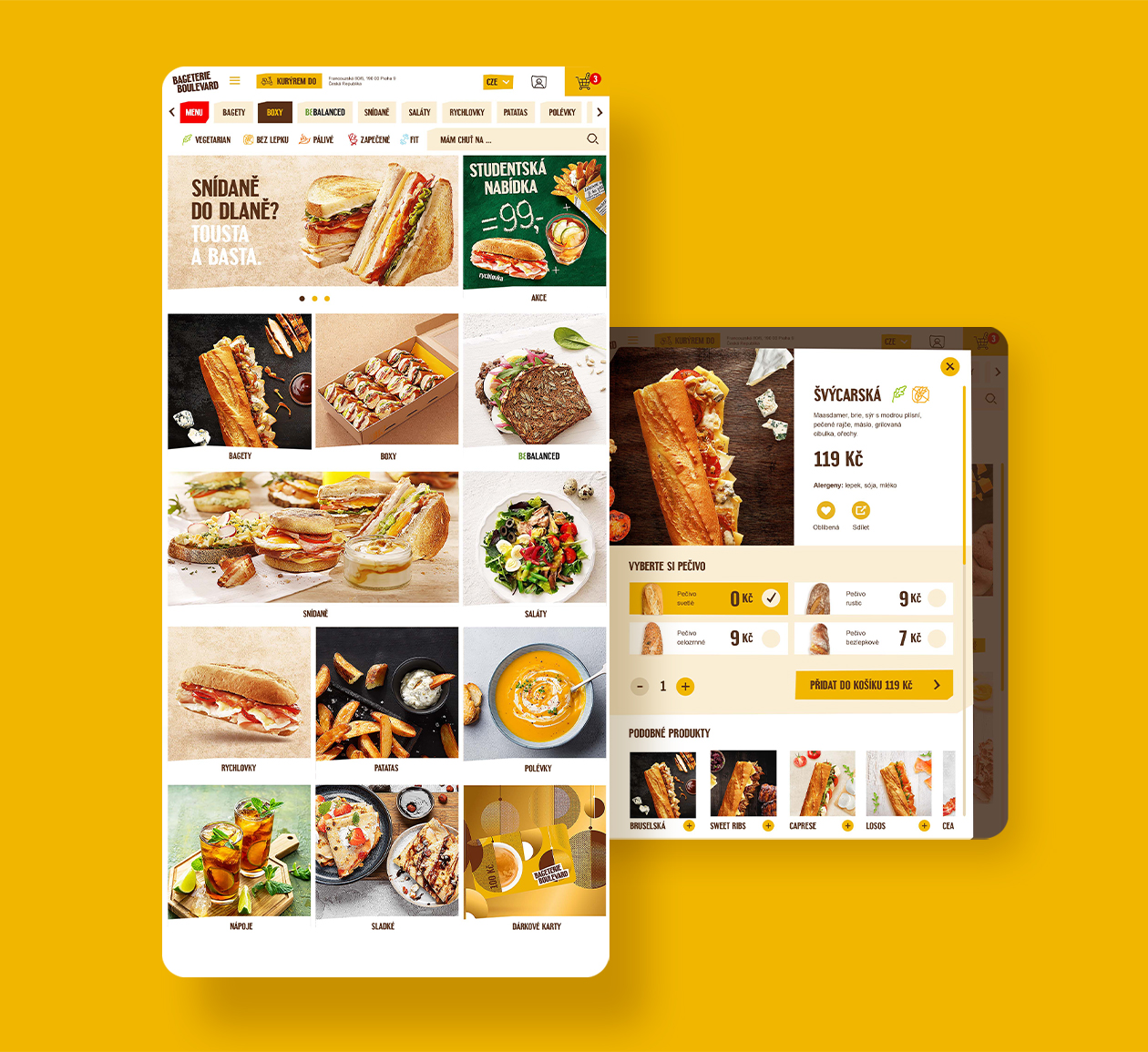 bageterie boulevard food delivery app design ui ux
