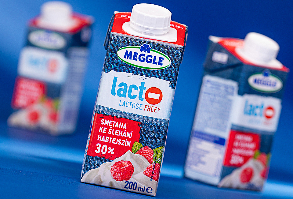 meggle lactose free packaging intro