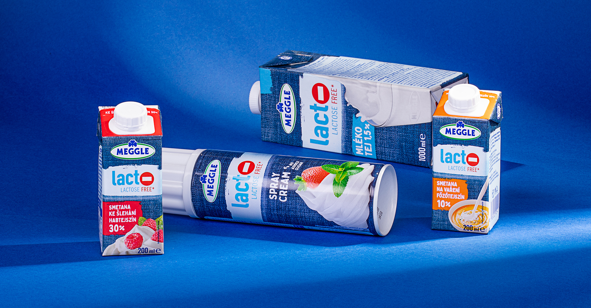 meggle lacto free packaging design