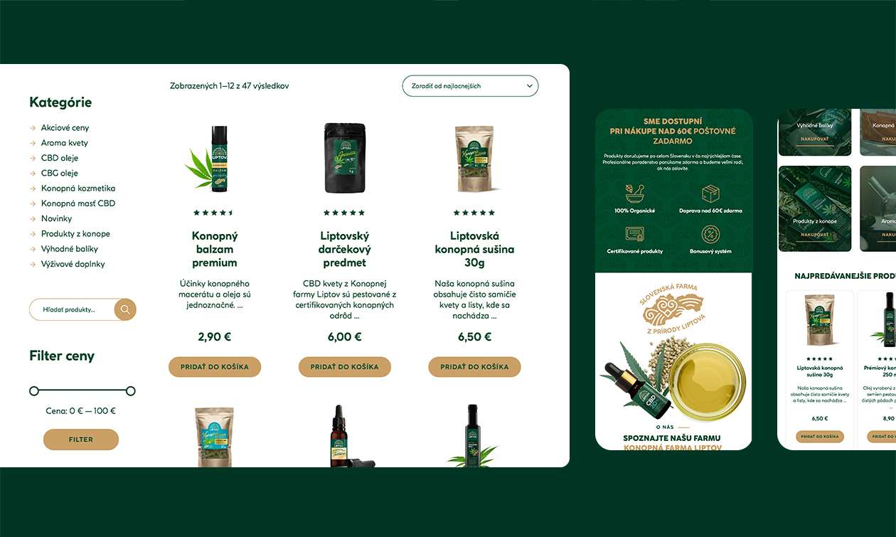 konopna farma liptov branding