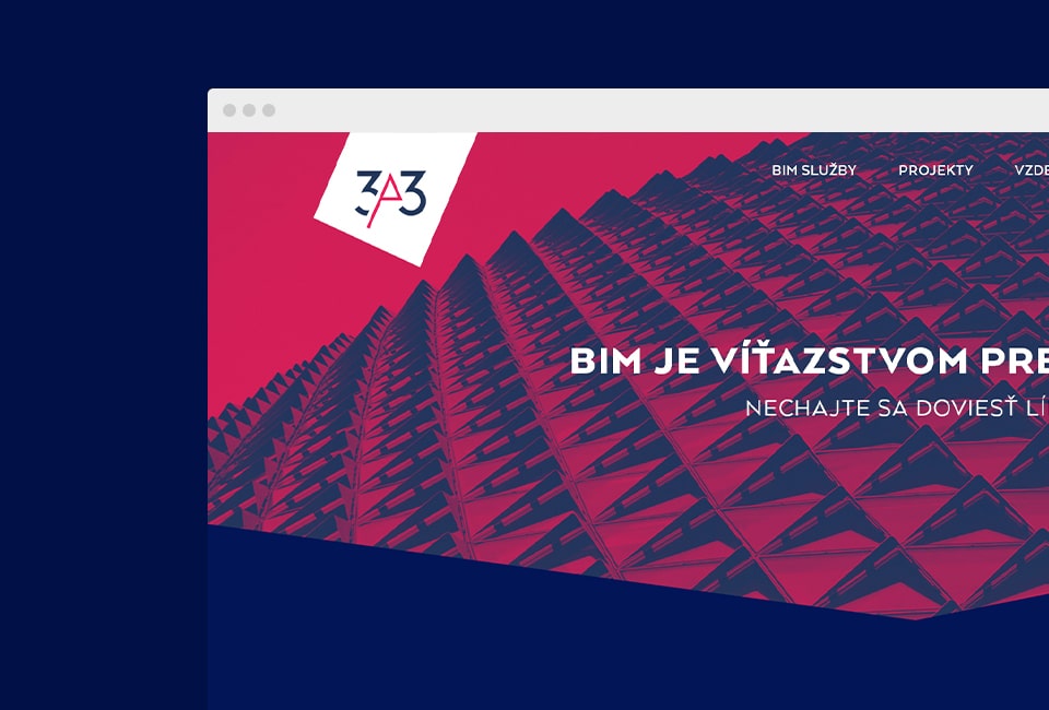 Modern identity and website for architectural firm 3a3