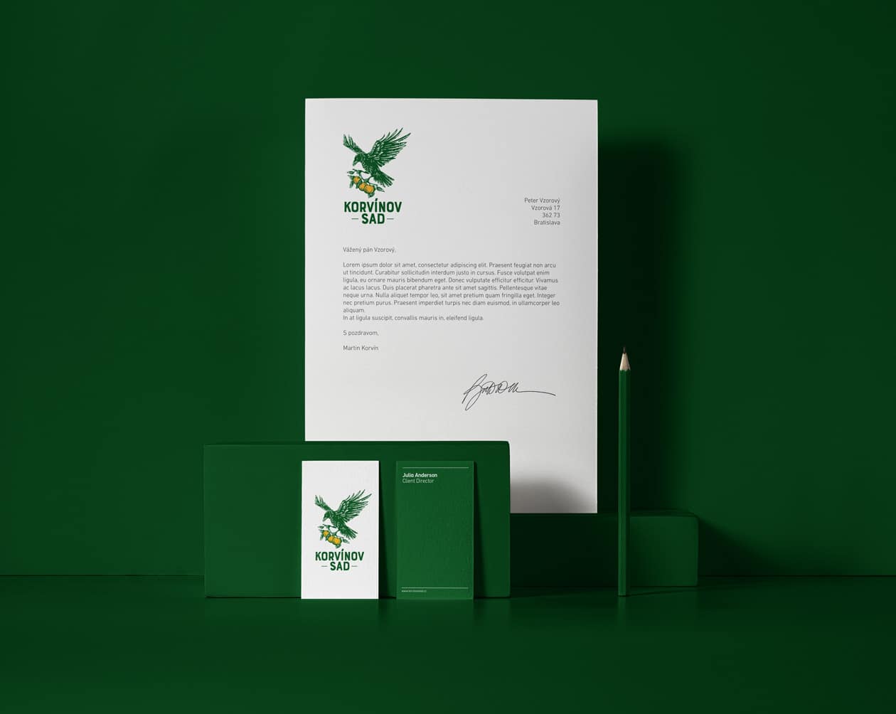 korvinov sad logo branding