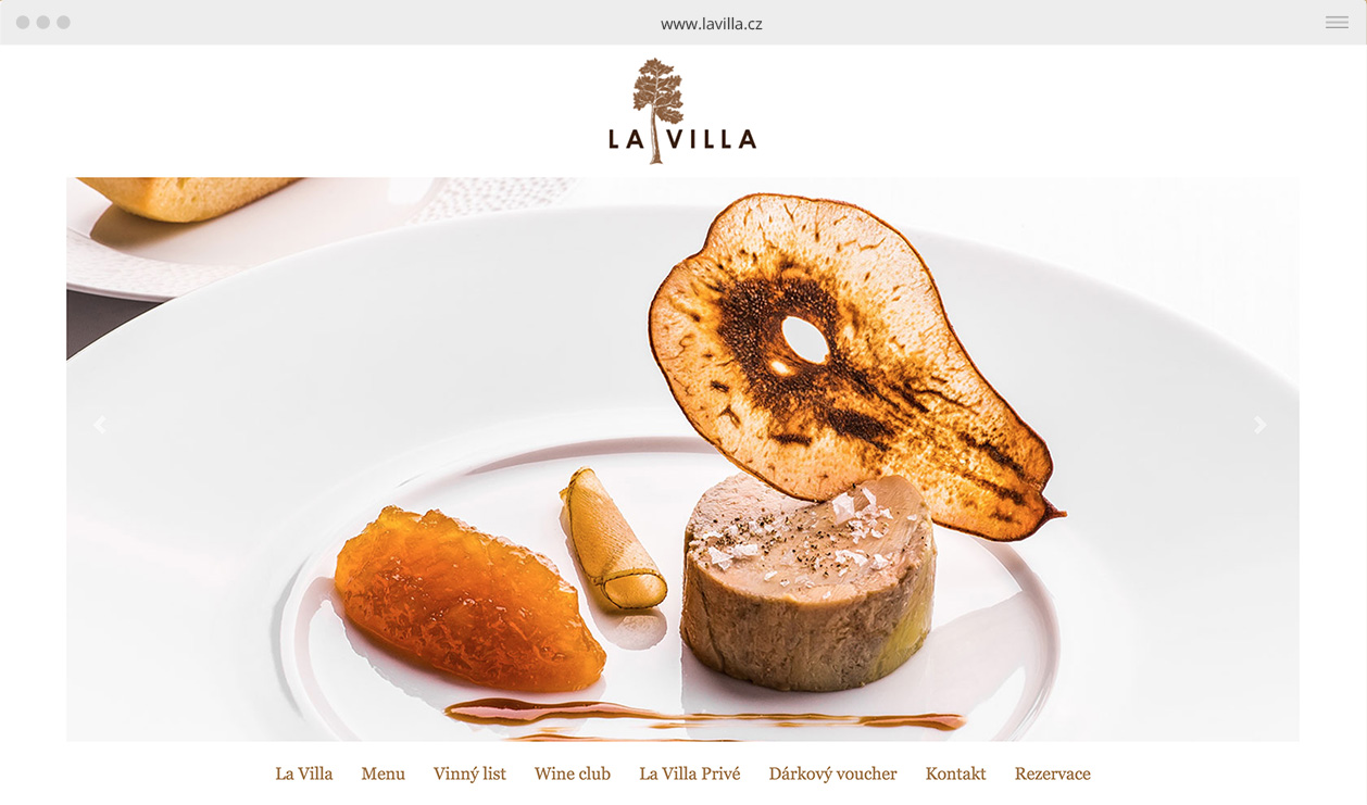 la villa restaurant webdesign