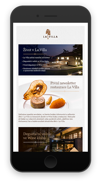 la villa restaurant webdesign