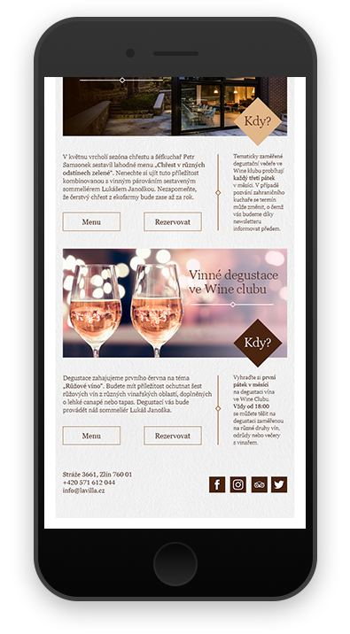 la villa restaurant webdesign