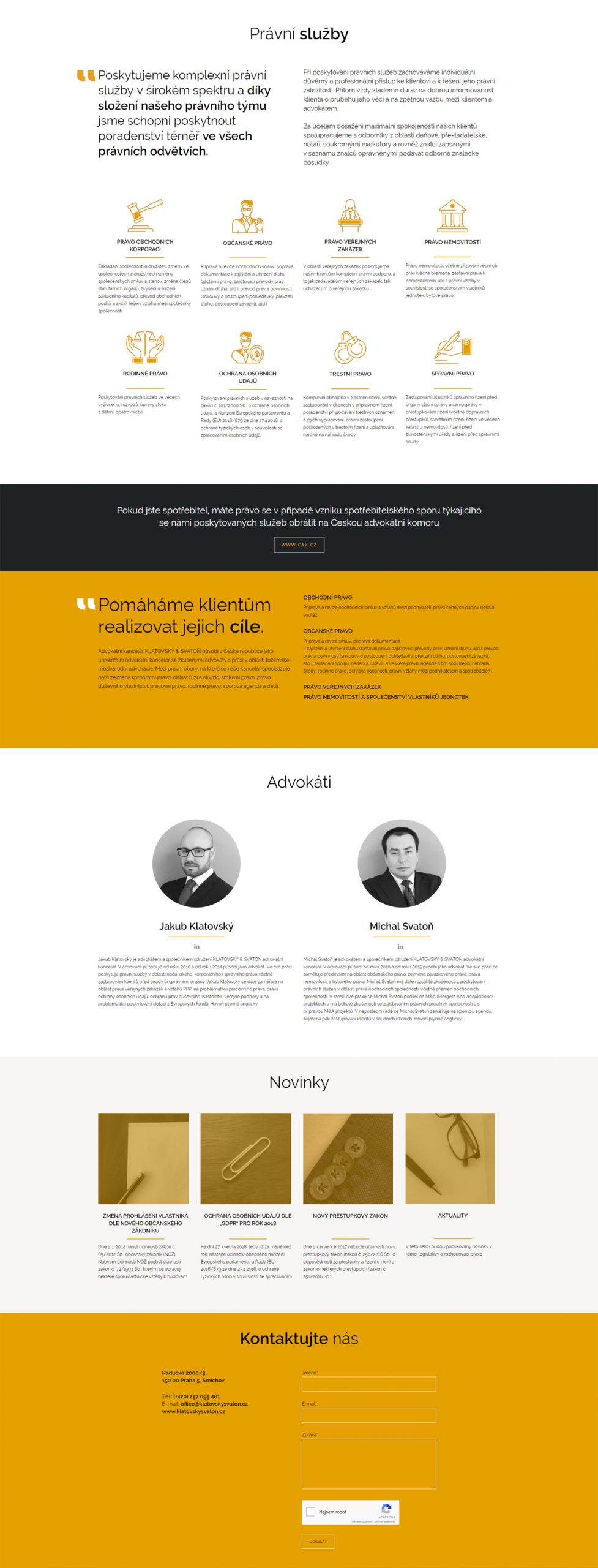 pravnicka agentura klatovsky and svaton webdesign