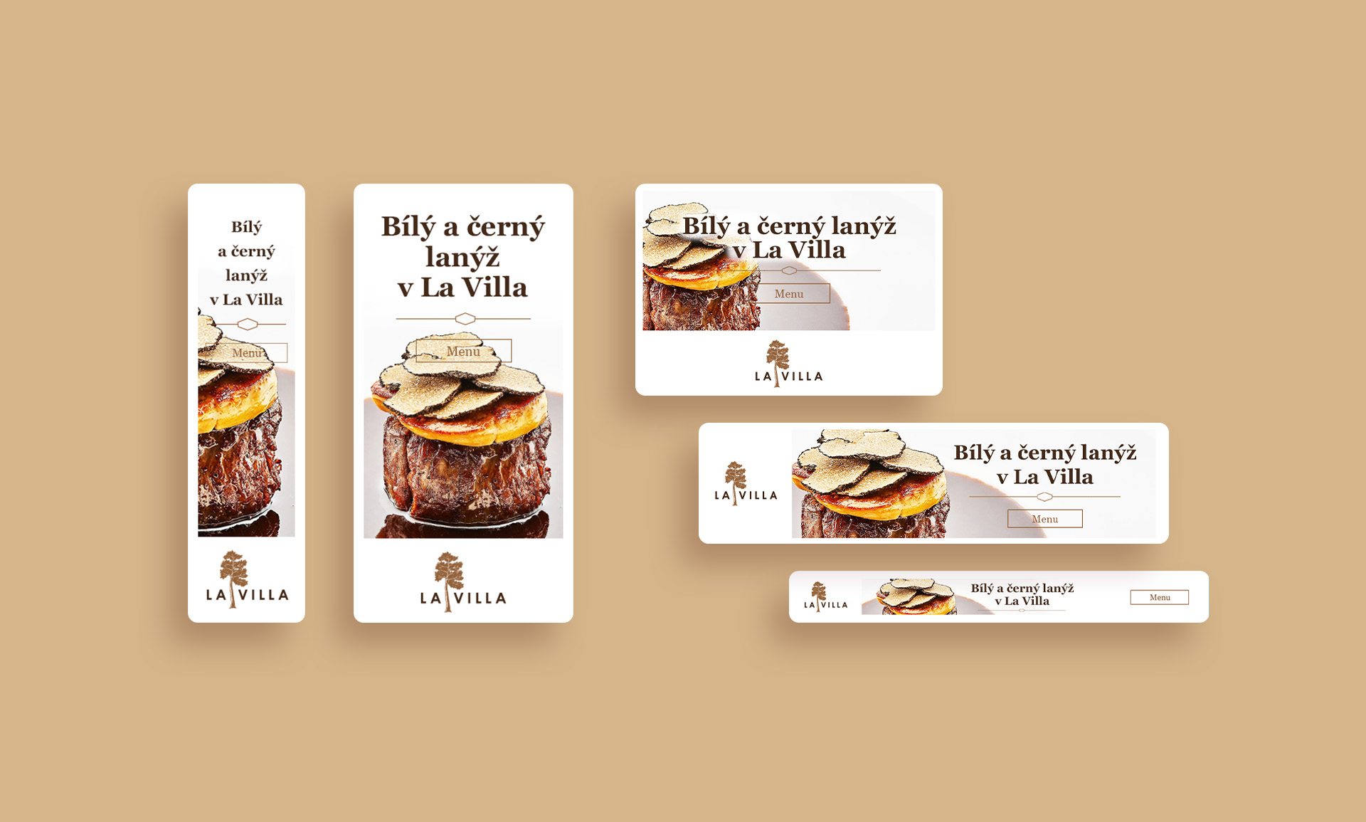 la villa restaurant branding identity