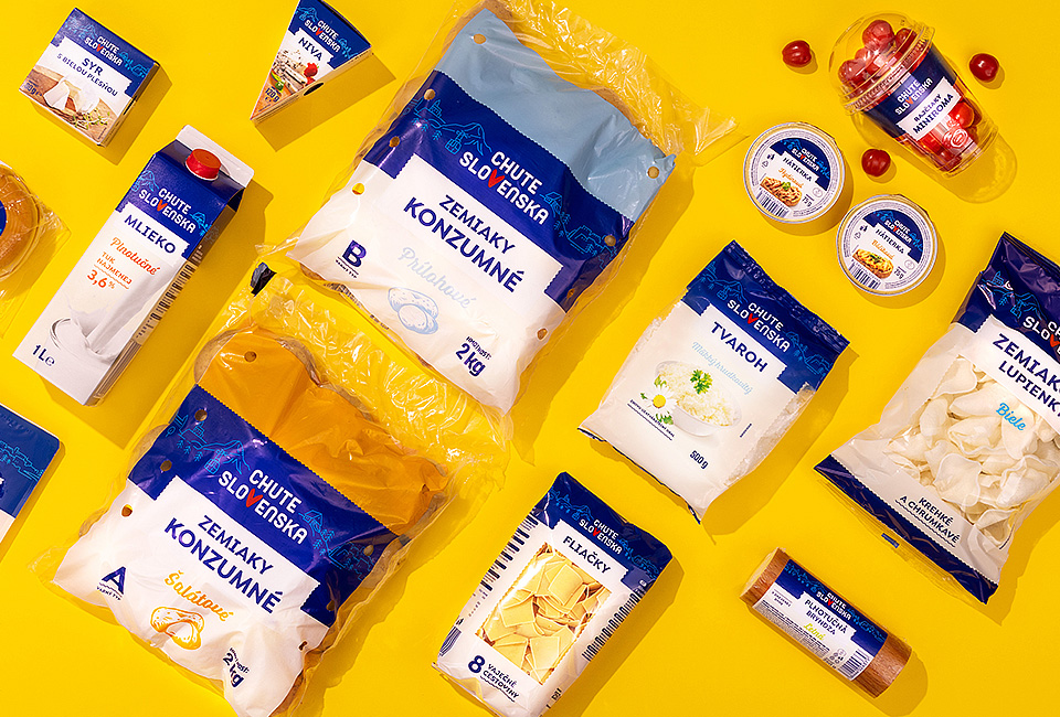 For BILLA we created packaging of the private food brand Taste of Slovakia