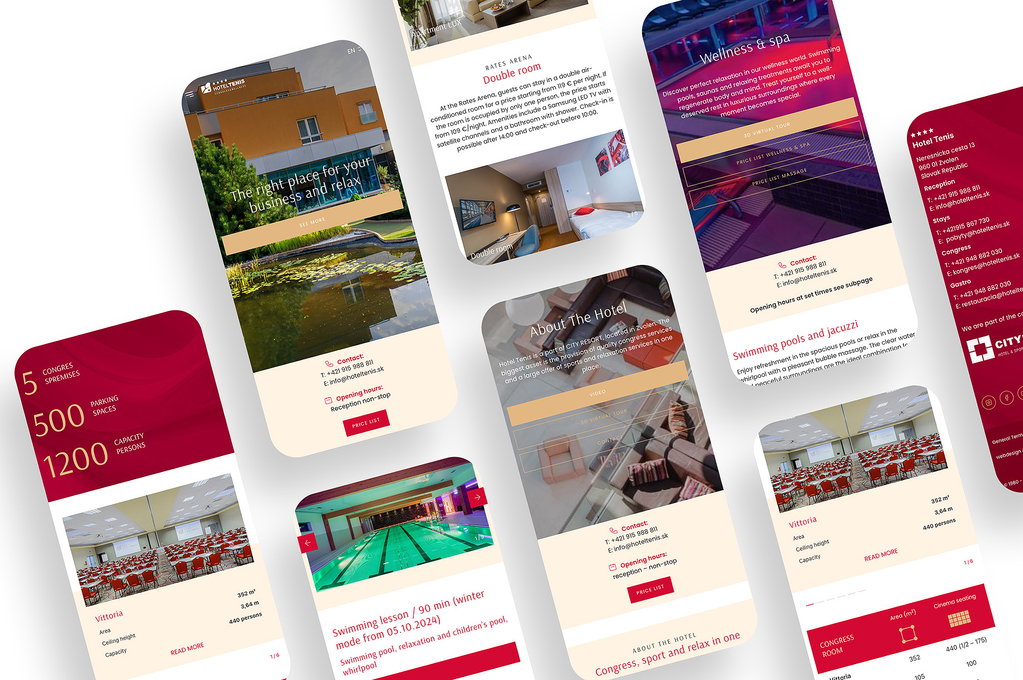 Hotel Tenis Web cms design