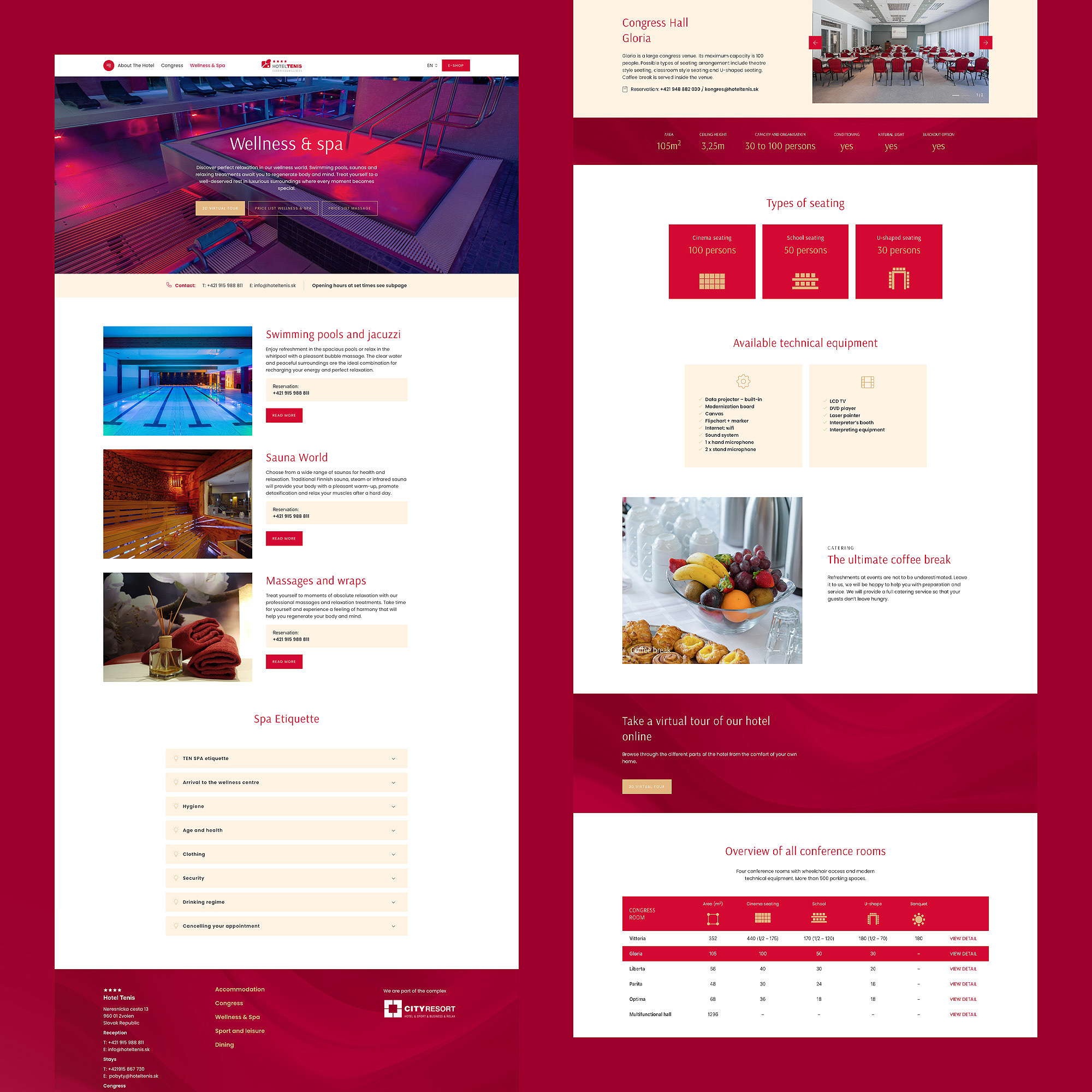 Hotel Tenis Web cms design