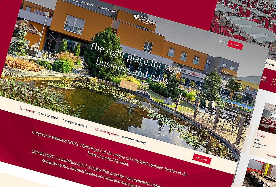 Hotel Tenis Web cms design