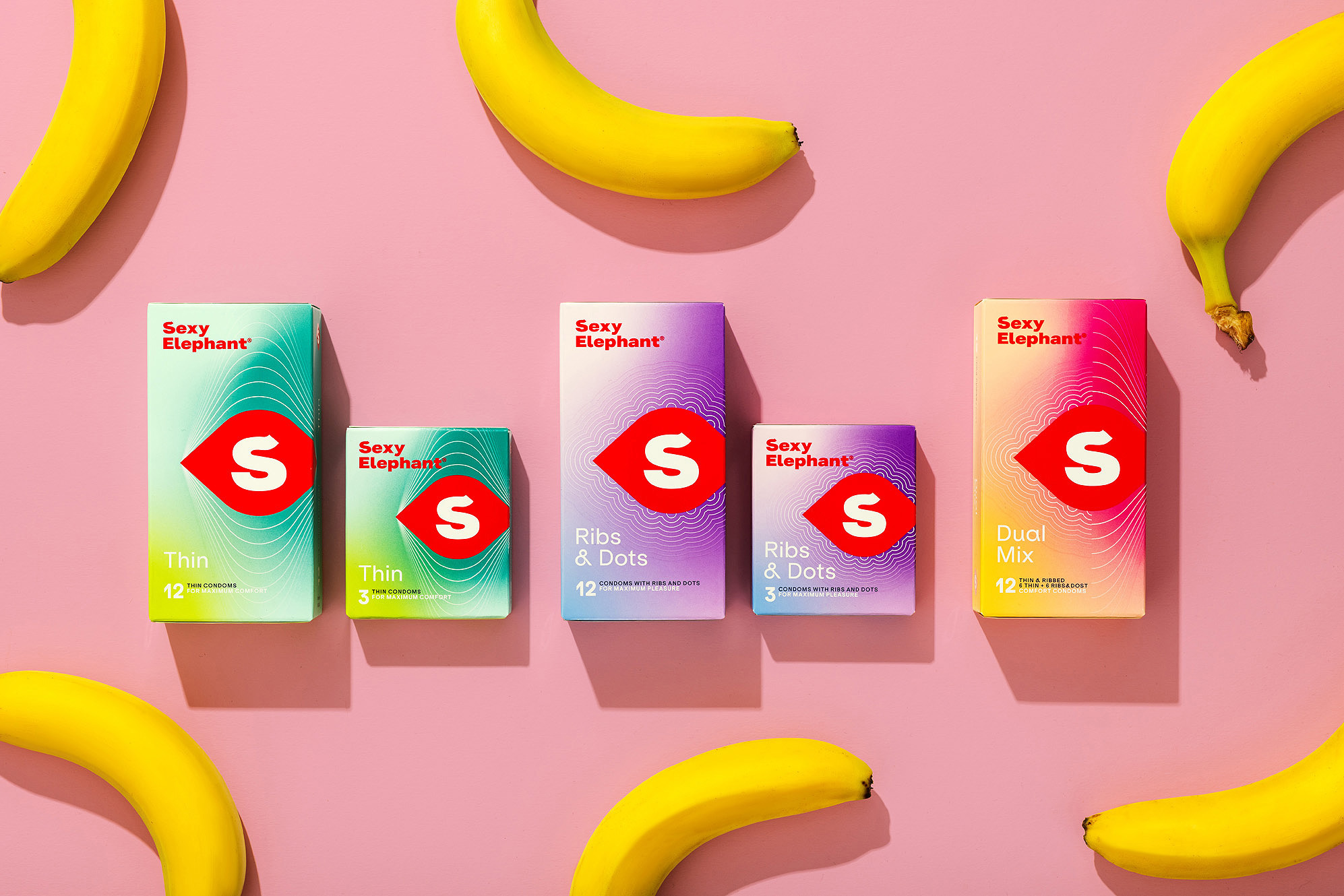 ruzovy slon sexy elephant condoms protecton fresh modern colorful packaging