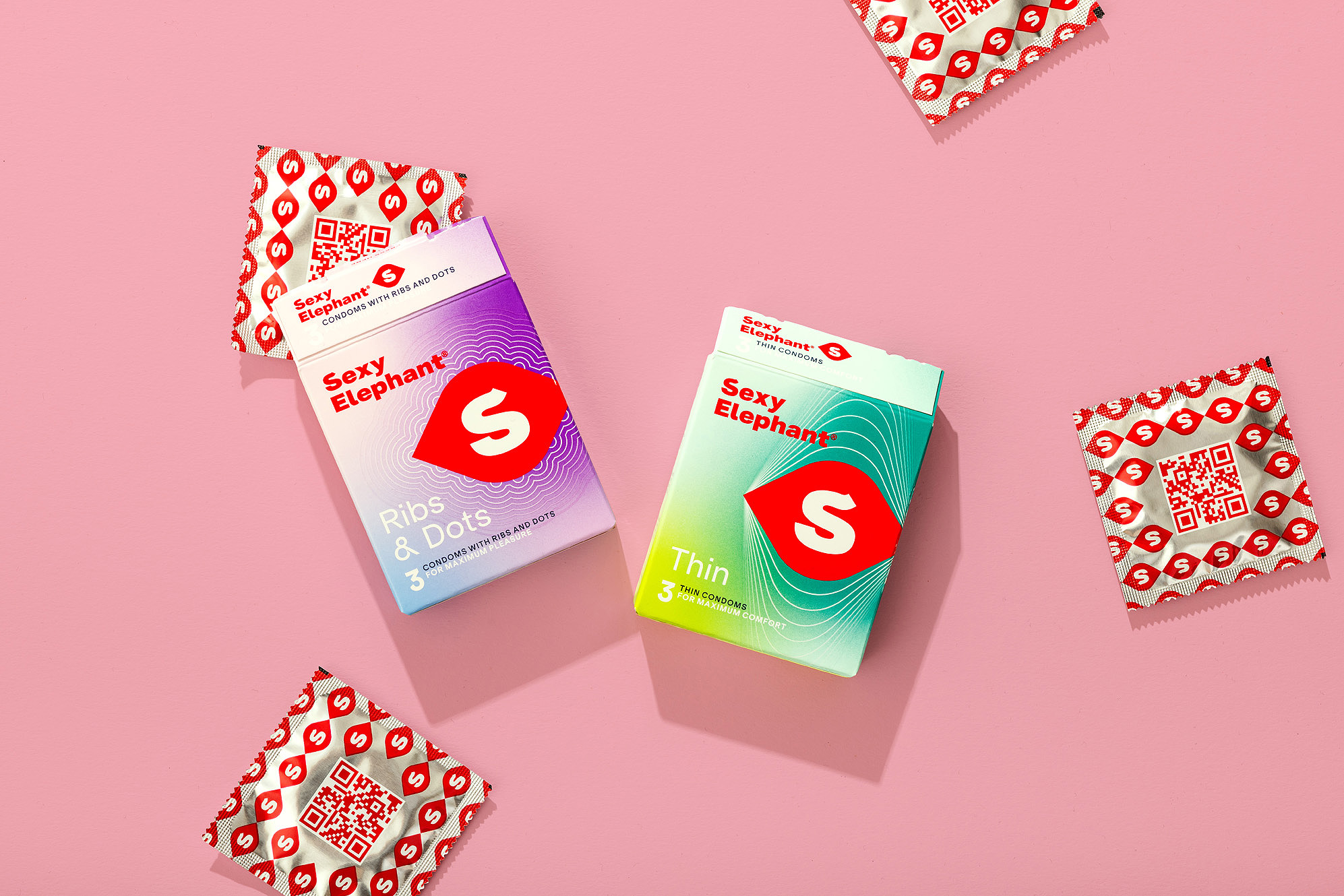 ruzovy slon sexy elephant condoms protecton fresh modern colorful packaging