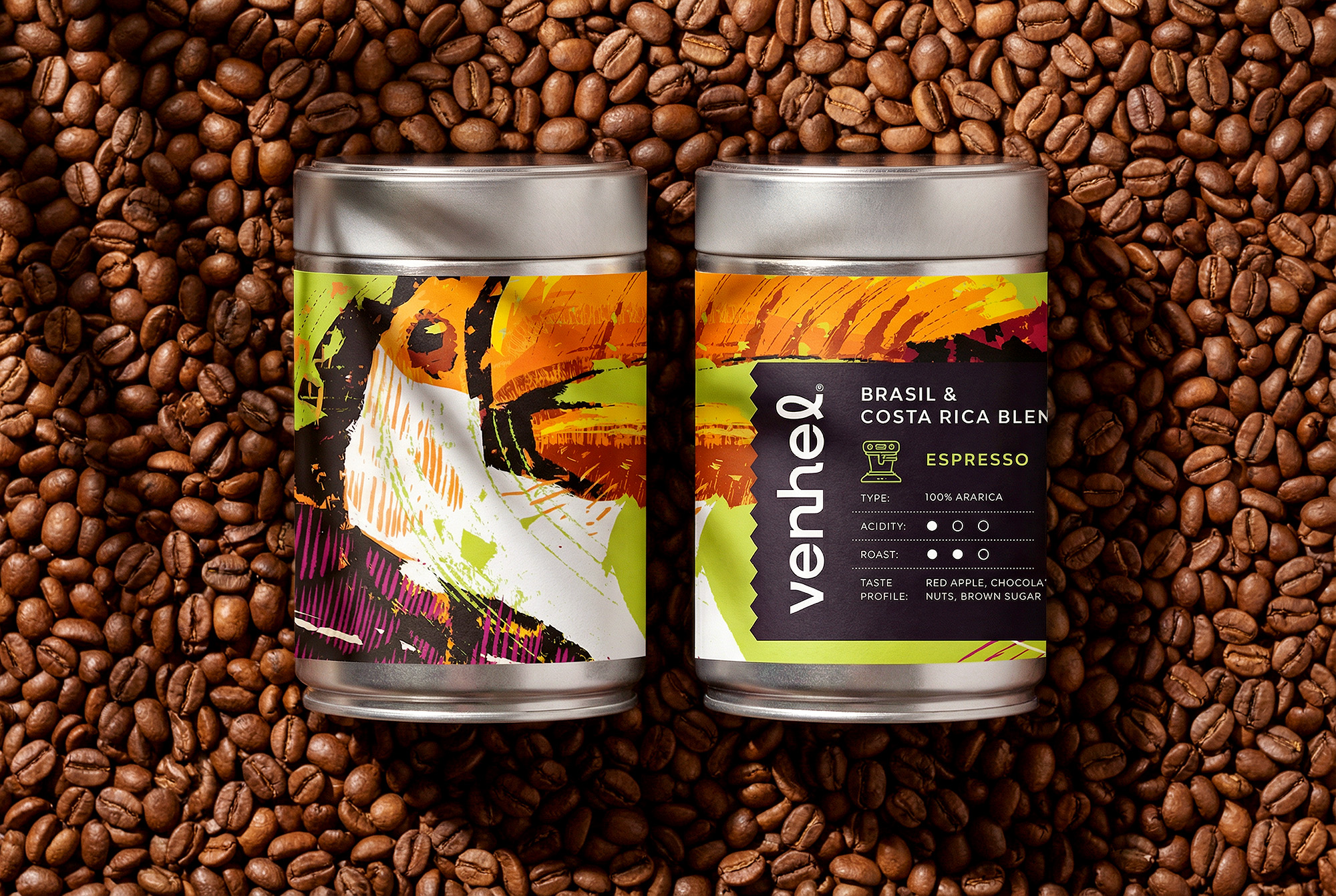 venhel premium illustrated coffee packaging 02