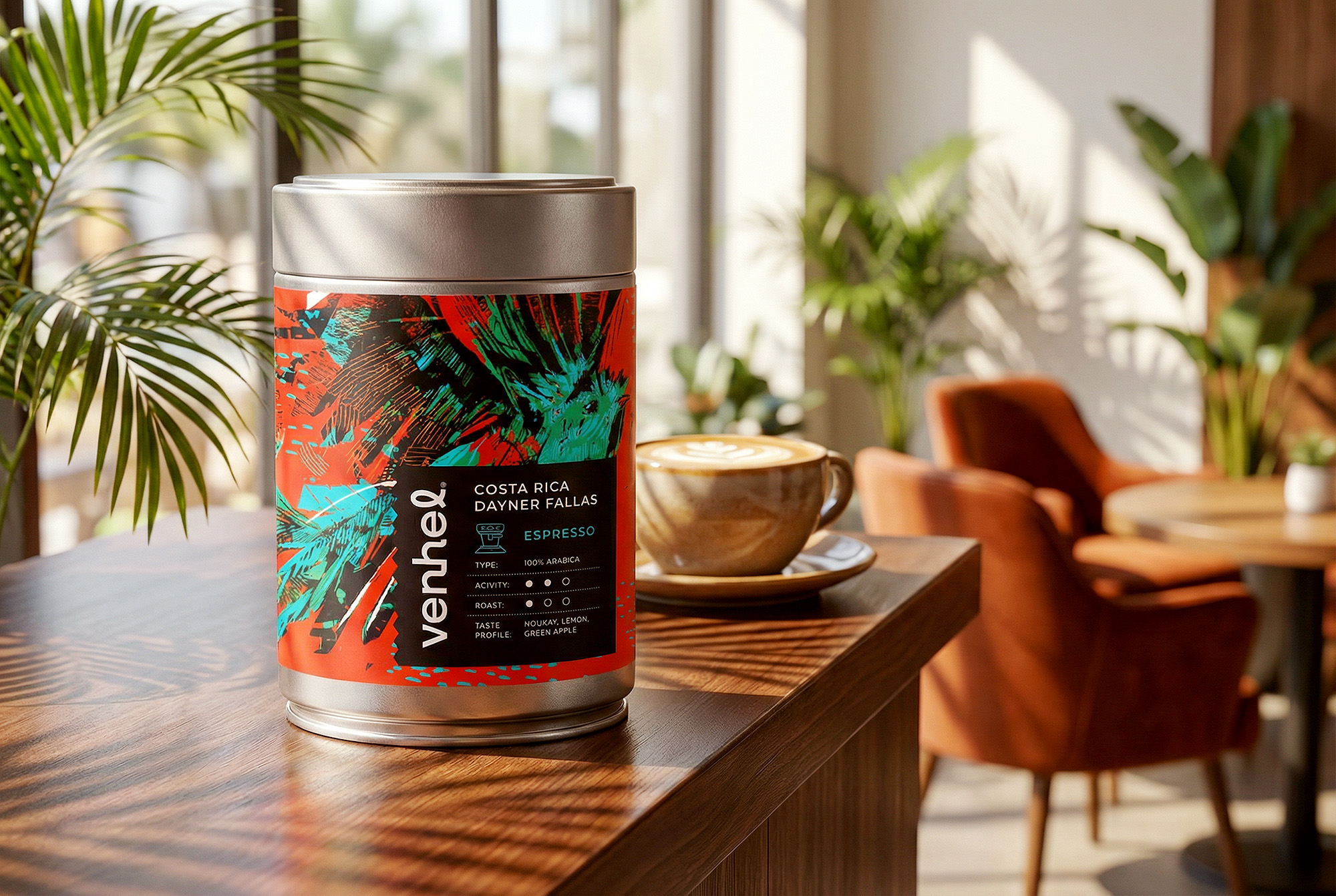 venhel premium illustrated coffee packaging 03