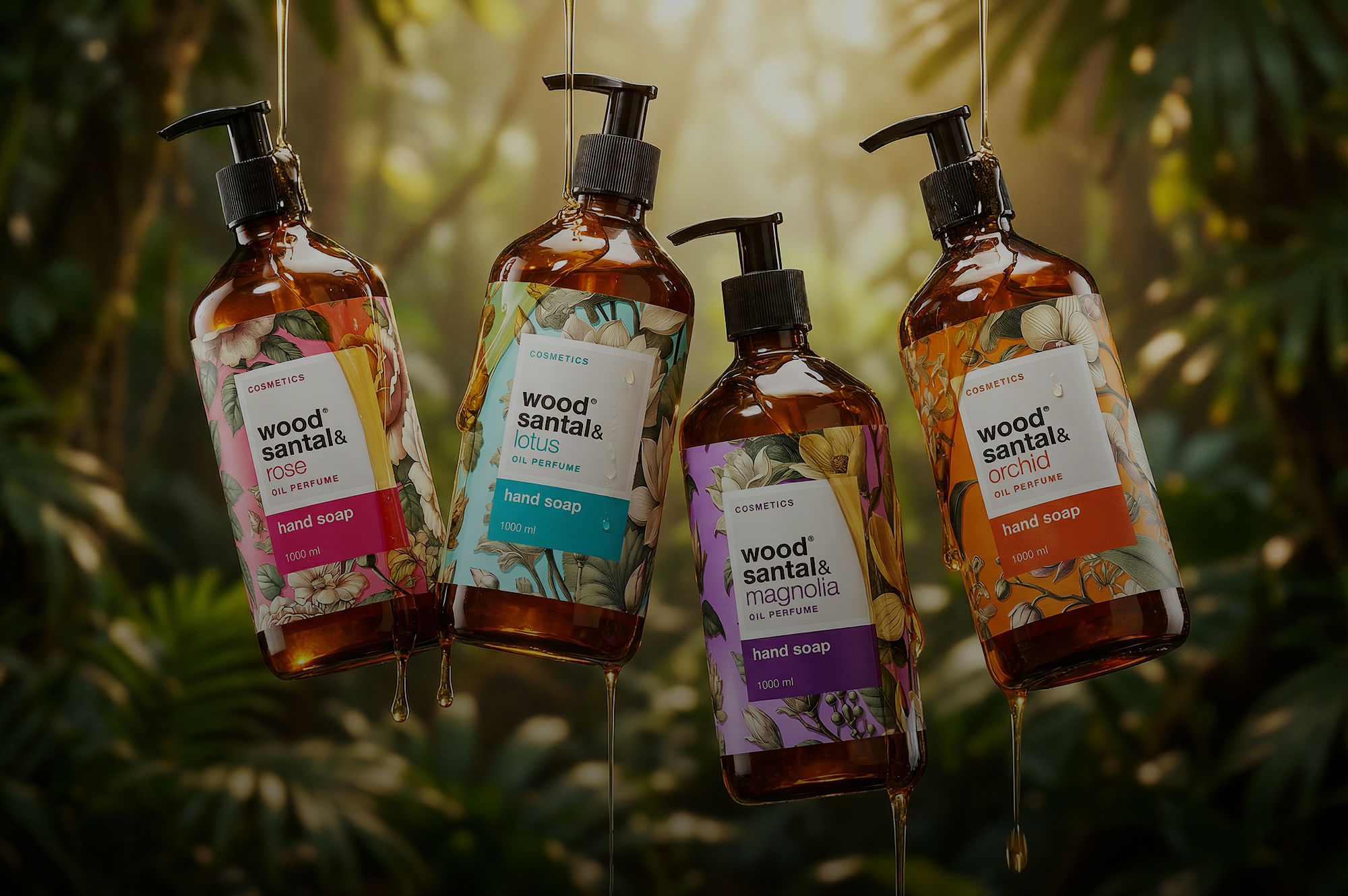 Milit wood santal hand soap premium packaging