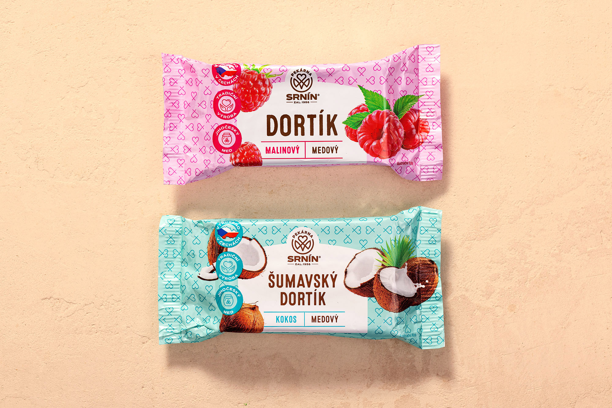 Pekaren srnin small cakes gingerbread modern colorful packaging