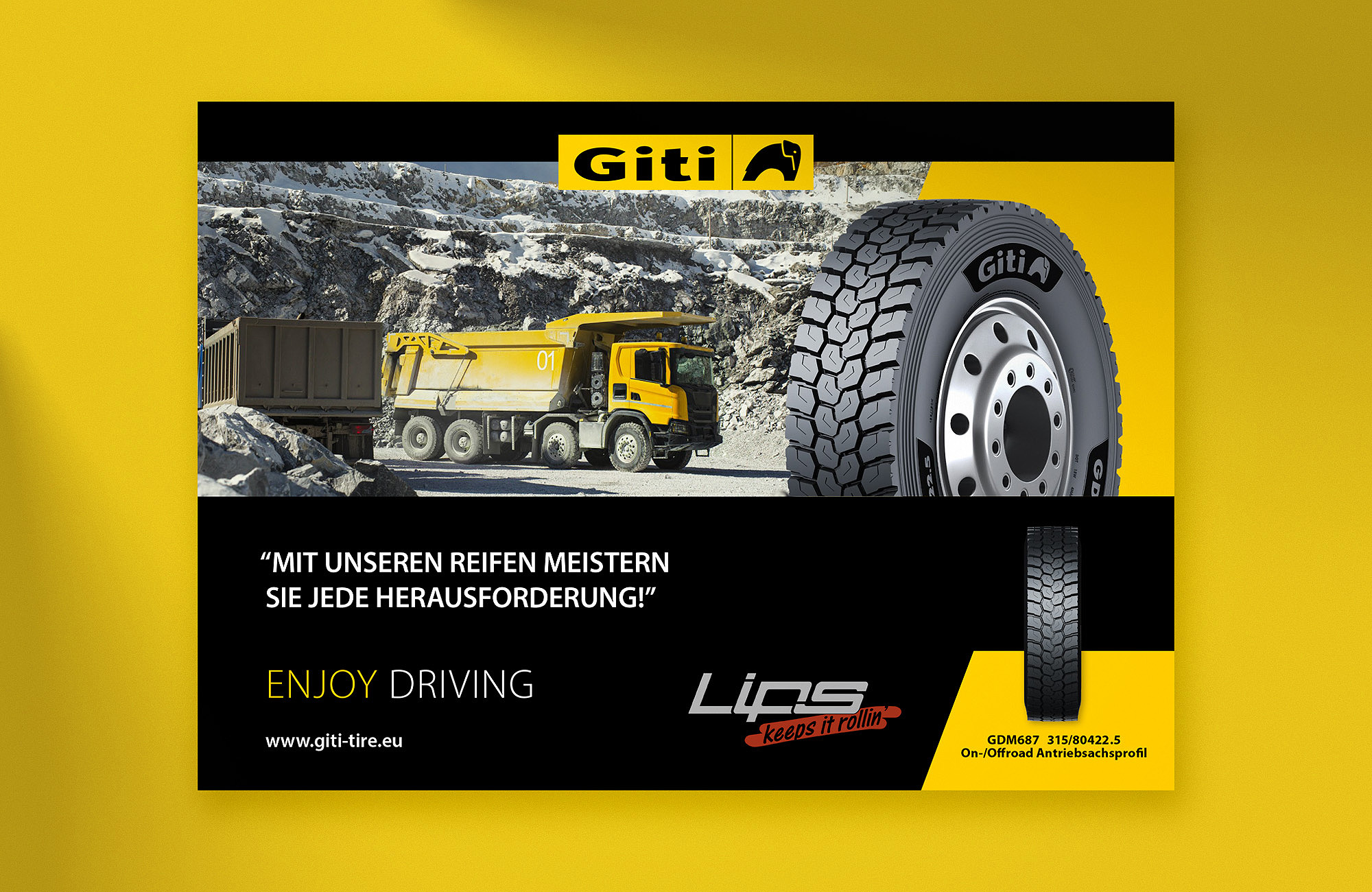 Global Graphic Design Service for Giti Tires Germany