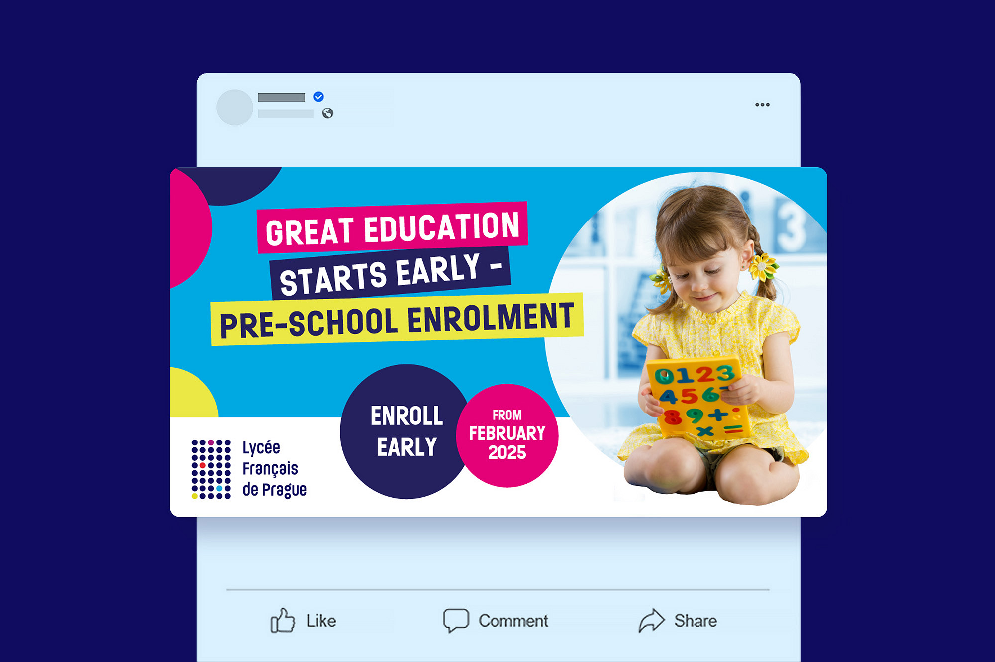 Lycee Francais de Prague creative graphic campaign