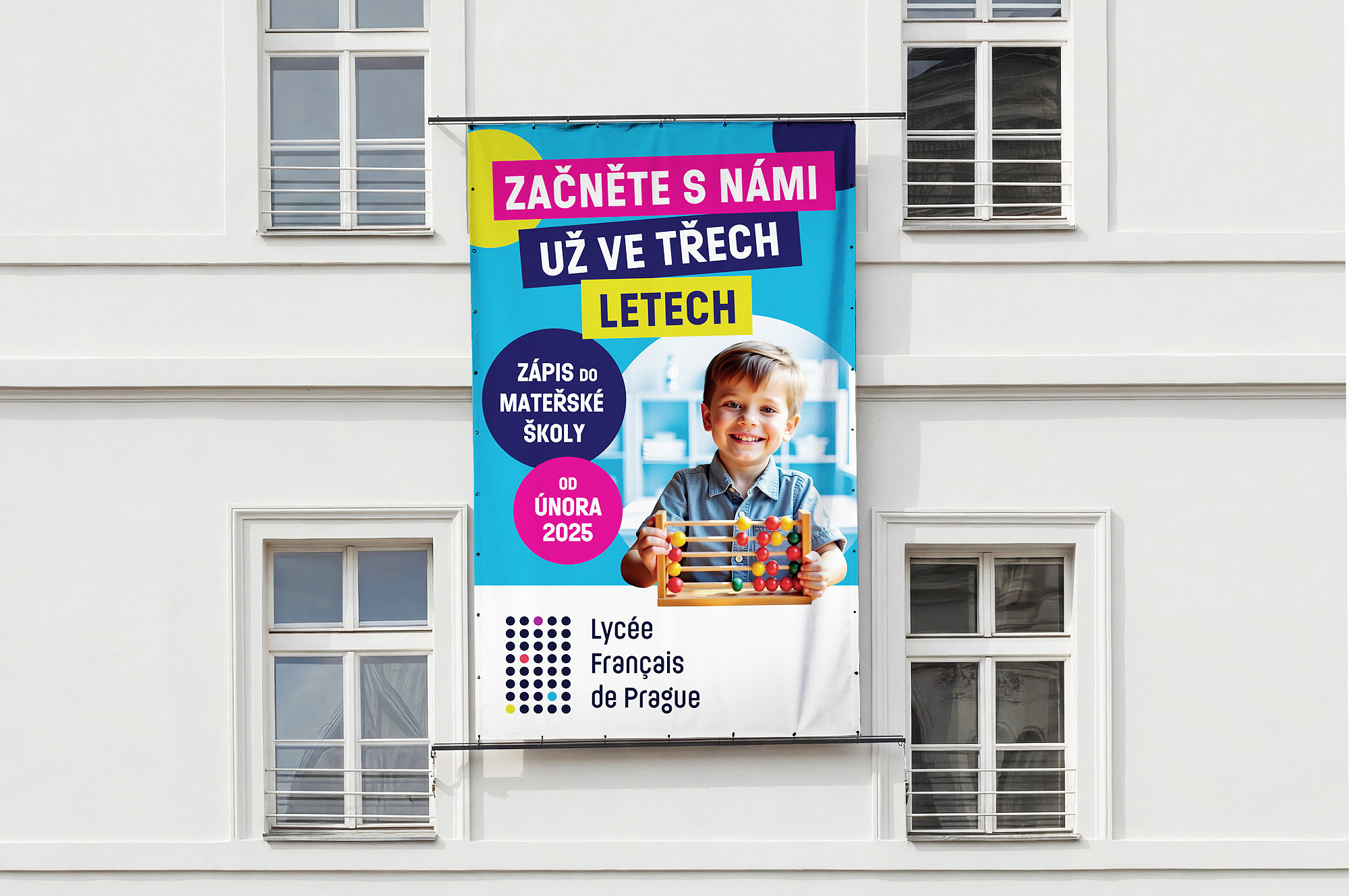 Lycee Francais de Prague creative graphic campaign