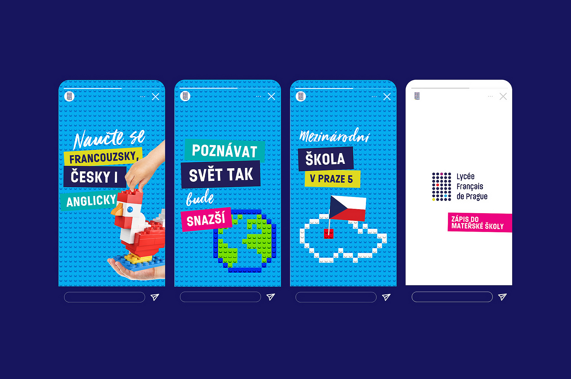 Lycee Francais de Prague creative graphic campaign