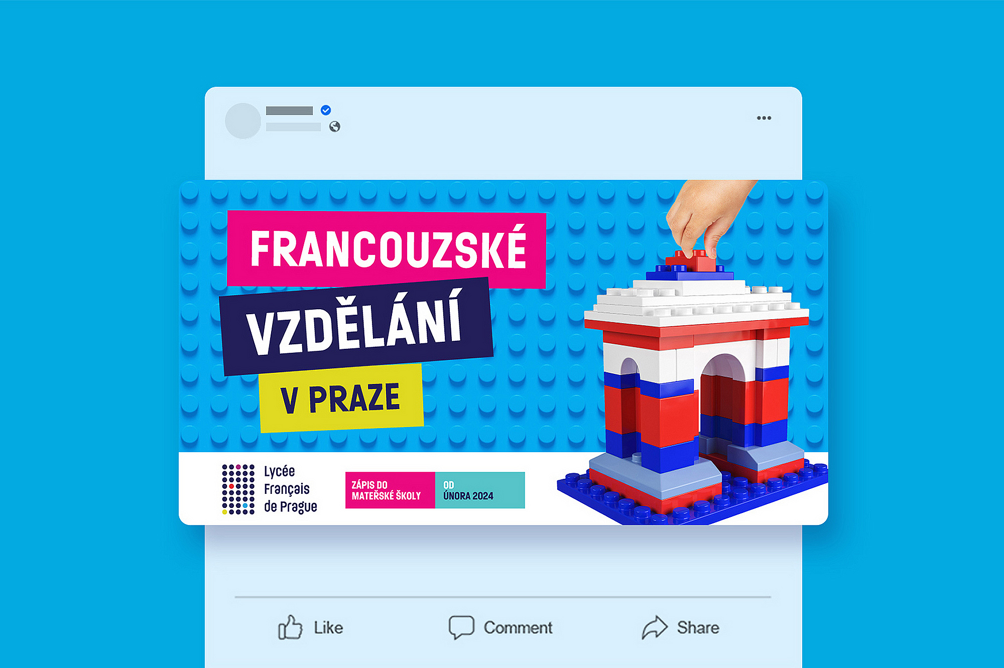 Lycee Francais de Prague creative graphic campaign