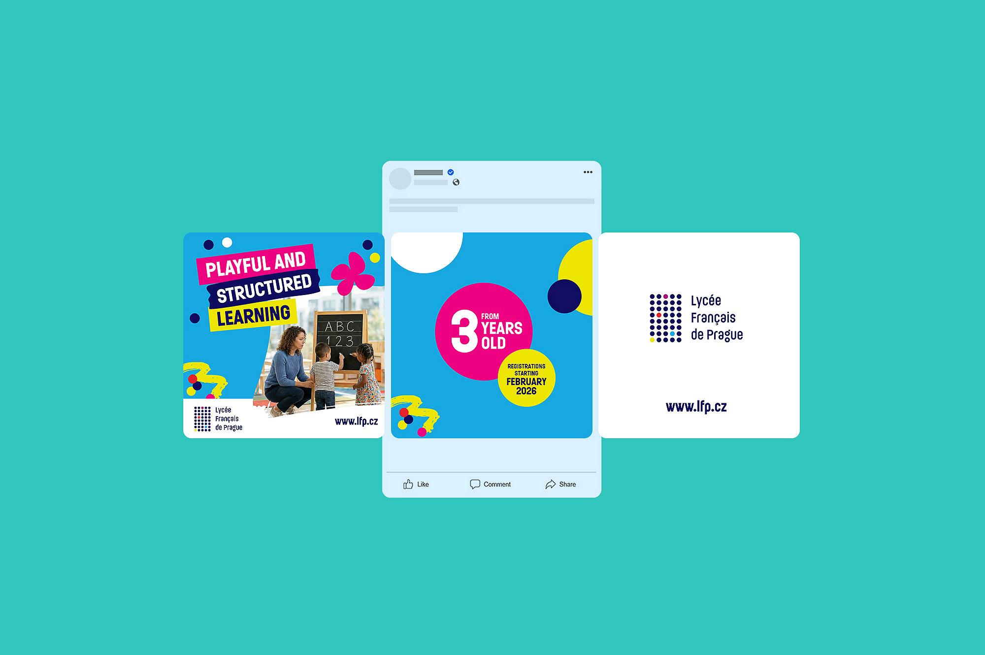 Lycee Francais de Prague creative graphic campaign