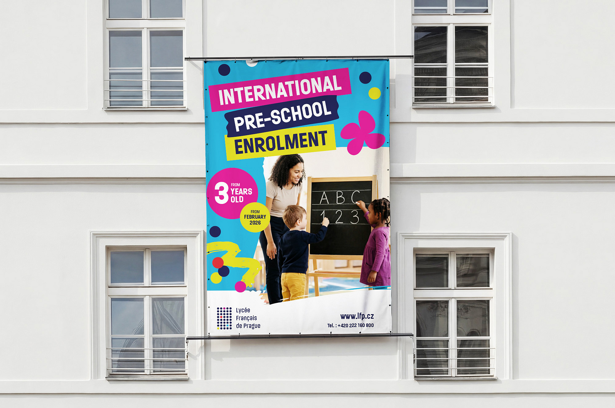 Lycee Francais de Prague creative graphic campaign