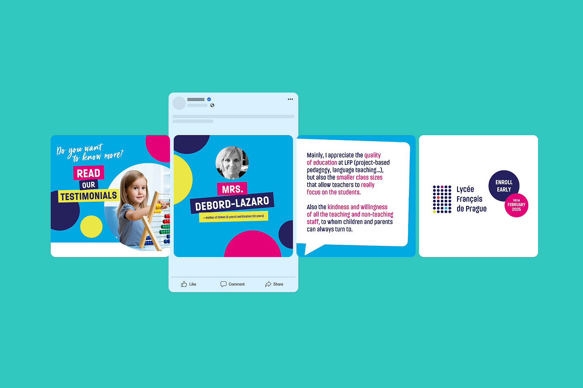 Lycee Francais de Prague creative graphic campaign