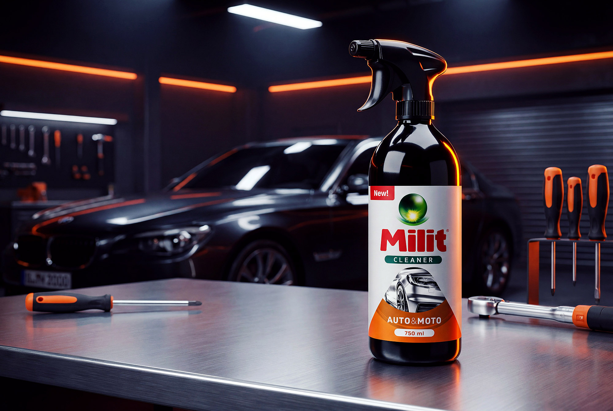 Milit cleaning products packaging