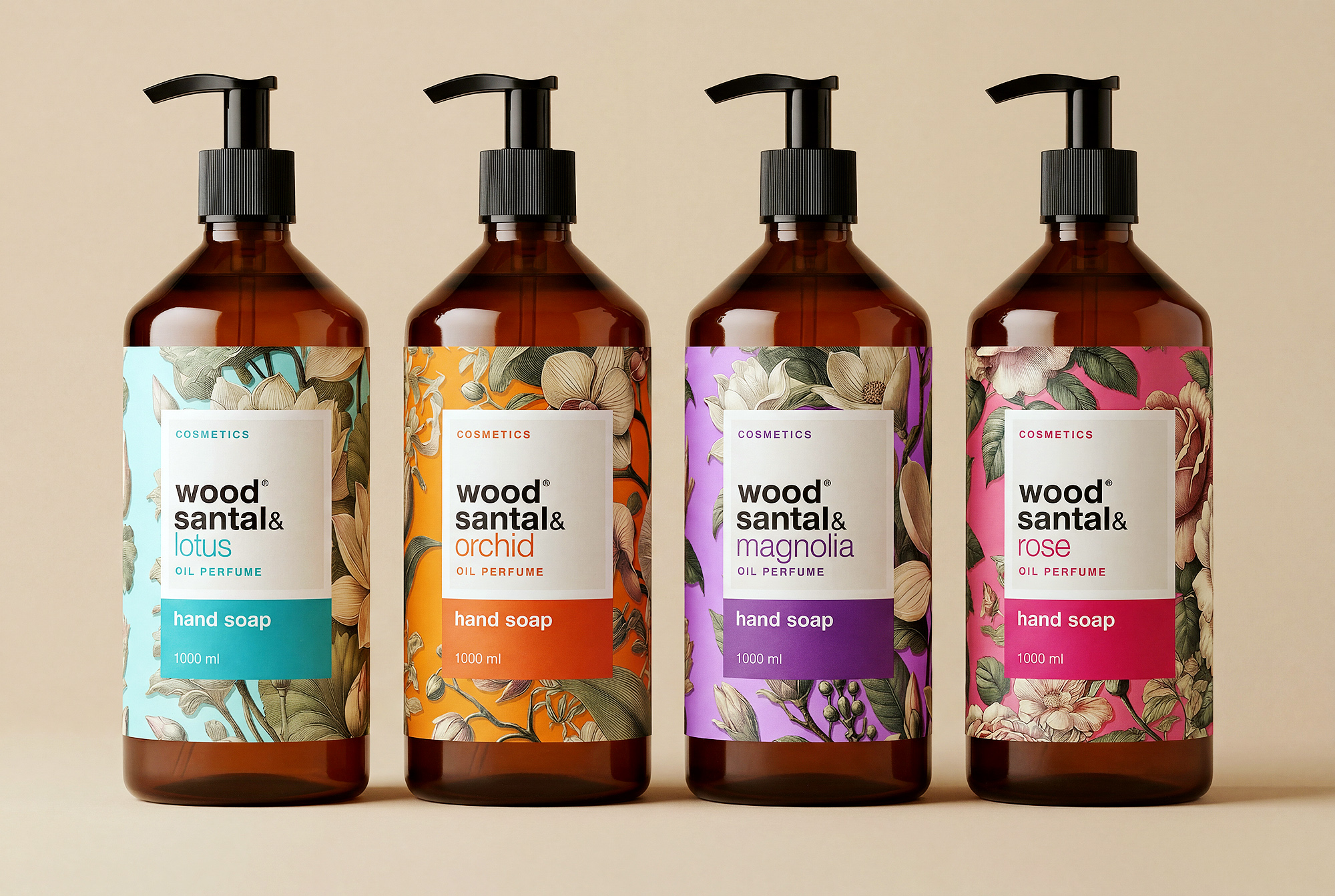 Milit wood santal hand soap premium packaging