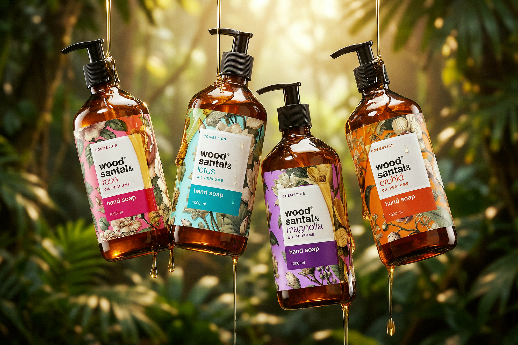 Milit wood santal hand soap premium packaging
