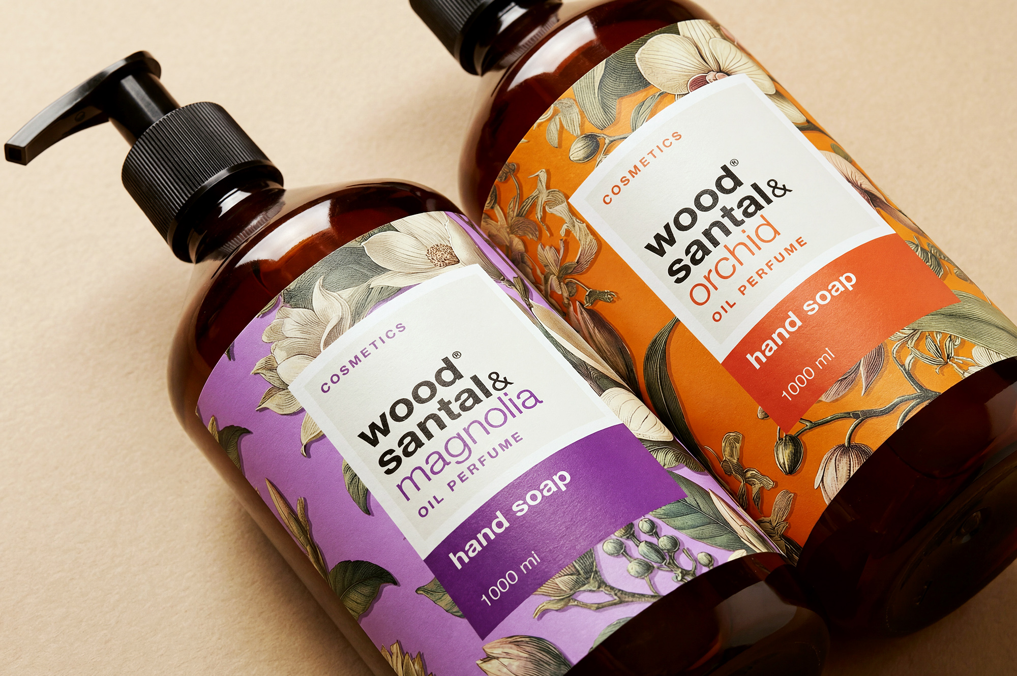 Milit wood santal hand soap premium packaging