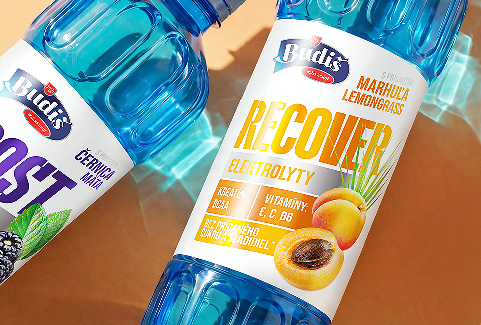 Packaging design for Budiš functional waters